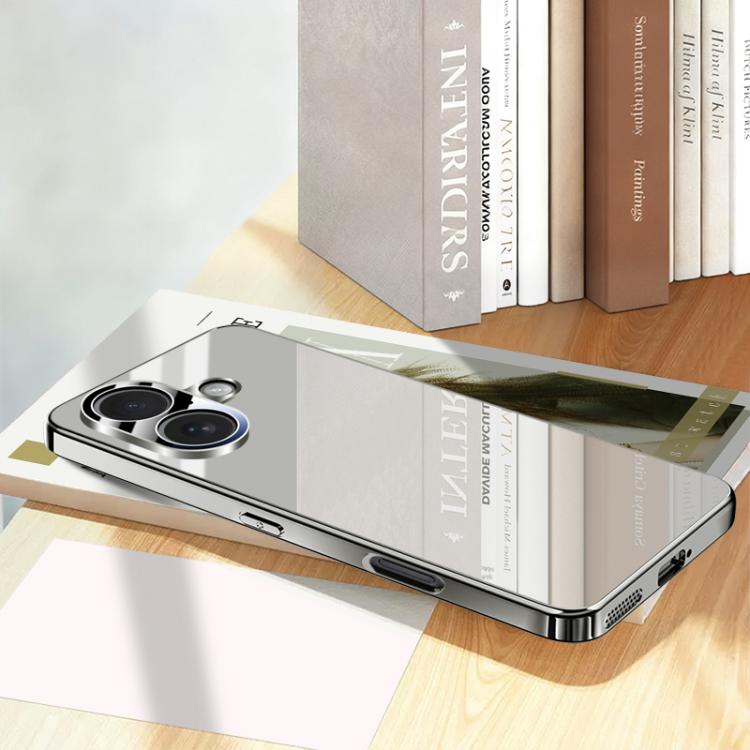 For iPhone 17 Electroplating Ice Crystal Airbag Full Coverage Shockproof Phone Case