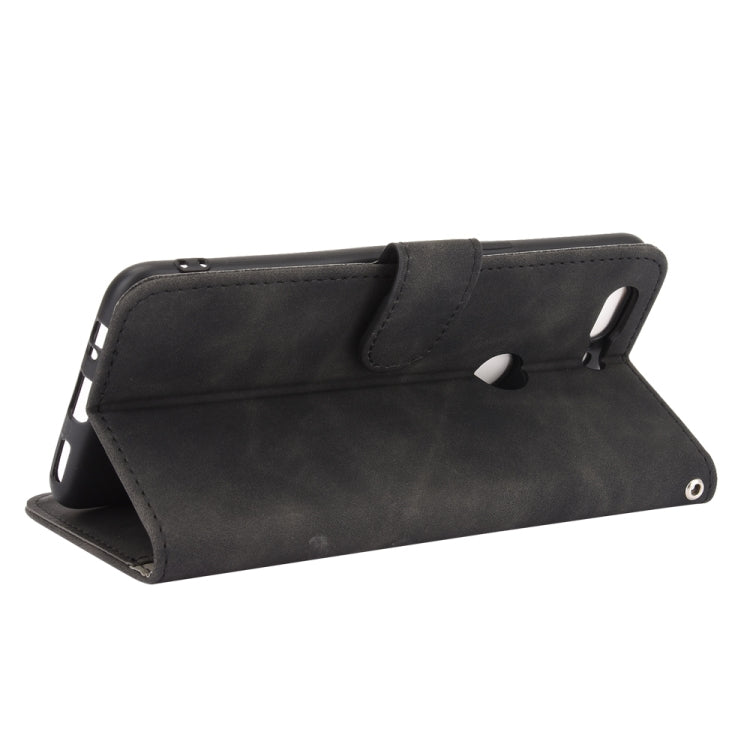 For OnePlus 5T Solid Color Skin Feel Magnetic Buckle Horizontal Flip Calf Texture PU Leather Case with Holder & Card Slots & Wallet