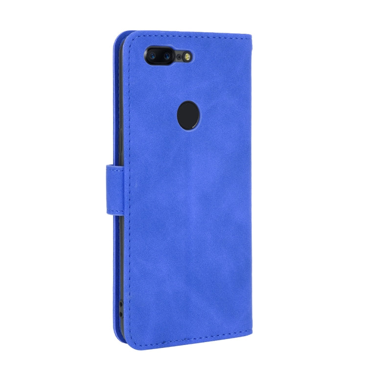 For OnePlus 5T Solid Color Skin Feel Magnetic Buckle Horizontal Flip Calf Texture PU Leather Case with Holder & Card Slots & Wallet
