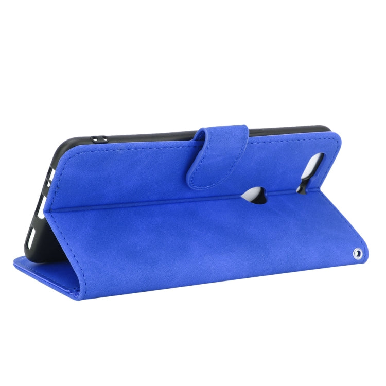 For OnePlus 5T Solid Color Skin Feel Magnetic Buckle Horizontal Flip Calf Texture PU Leather Case with Holder & Card Slots & Wallet