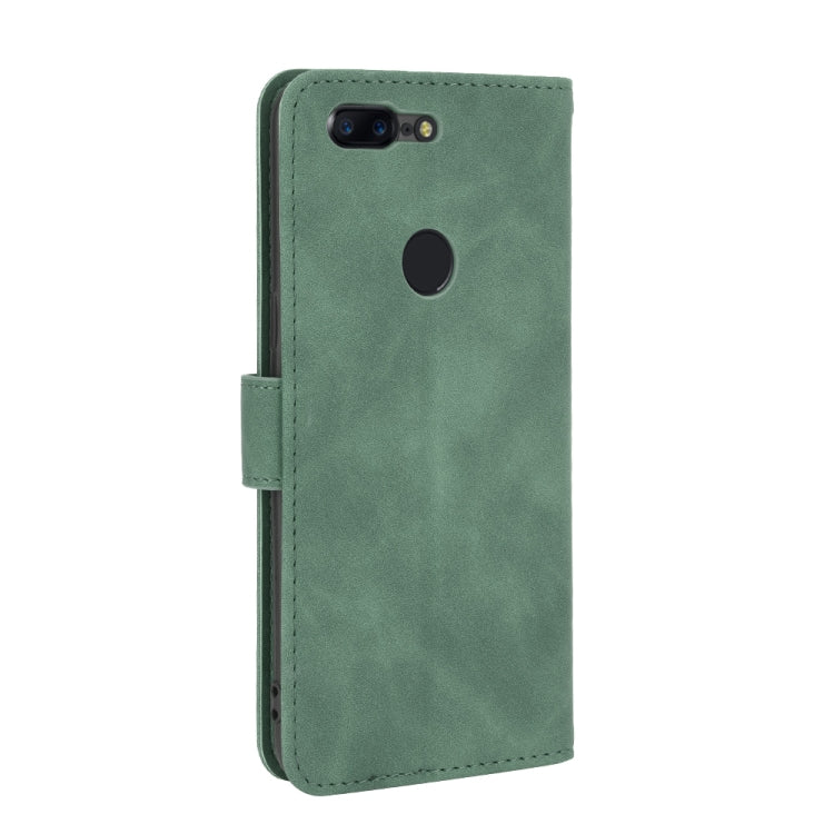 For OnePlus 5T Solid Color Skin Feel Magnetic Buckle Horizontal Flip Calf Texture PU Leather Case with Holder & Card Slots & Wallet
