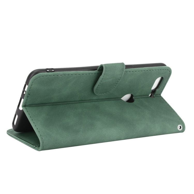For OnePlus 5T Solid Color Skin Feel Magnetic Buckle Horizontal Flip Calf Texture PU Leather Case with Holder & Card Slots & Wallet