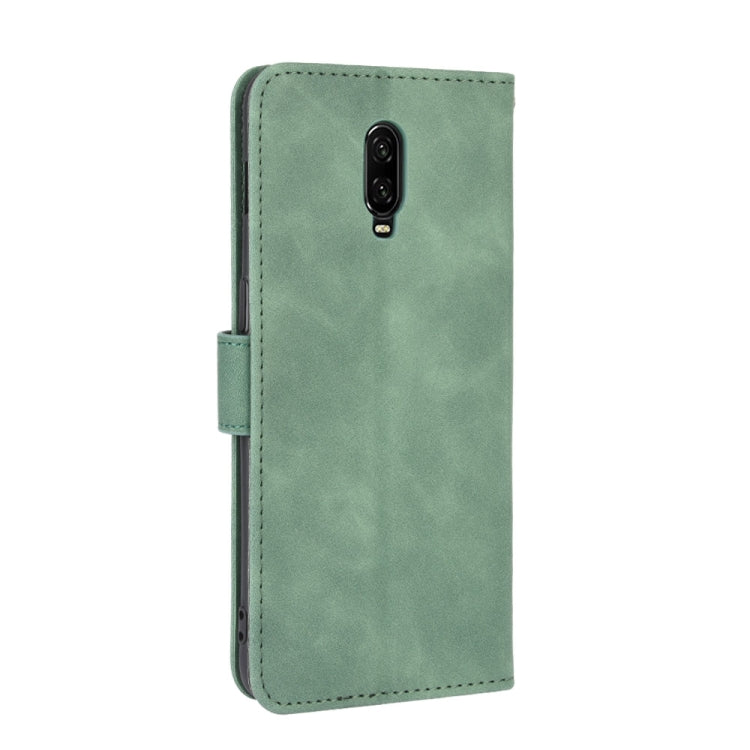 For OnePlus 6T Solid Color Skin Feel Magnetic Buckle Horizontal Flip Calf Texture PU Leather Case with Holder & Card Slots & Wallet