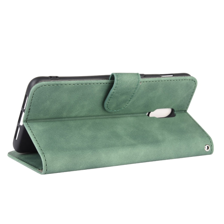 For OnePlus 6T Solid Color Skin Feel Magnetic Buckle Horizontal Flip Calf Texture PU Leather Case with Holder & Card Slots & Wallet