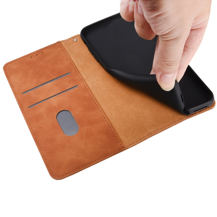 For OnePlus 6T Solid Color Skin Feel Magnetic Buckle Horizontal Flip Calf Texture PU Leather Case with Holder & Card Slots & Wallet