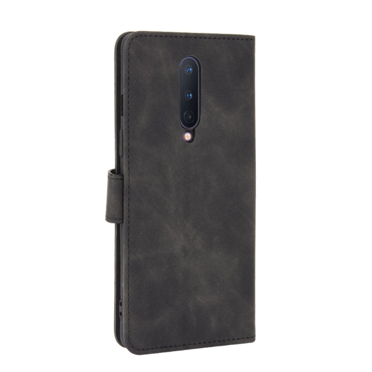 For OnePlus 8 Solid Color Skin Feel Magnetic Buckle Horizontal Flip Calf Texture PU Leather Case with Holder & Card Slots & Wallet