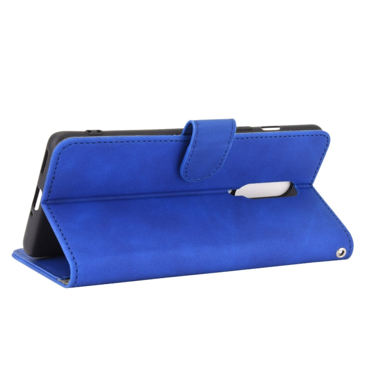 For OnePlus 8 Solid Color Skin Feel Magnetic Buckle Horizontal Flip Calf Texture PU Leather Case with Holder & Card Slots & Wallet