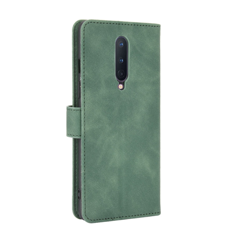 For OnePlus 8 Solid Color Skin Feel Magnetic Buckle Horizontal Flip Calf Texture PU Leather Case with Holder & Card Slots & Wallet