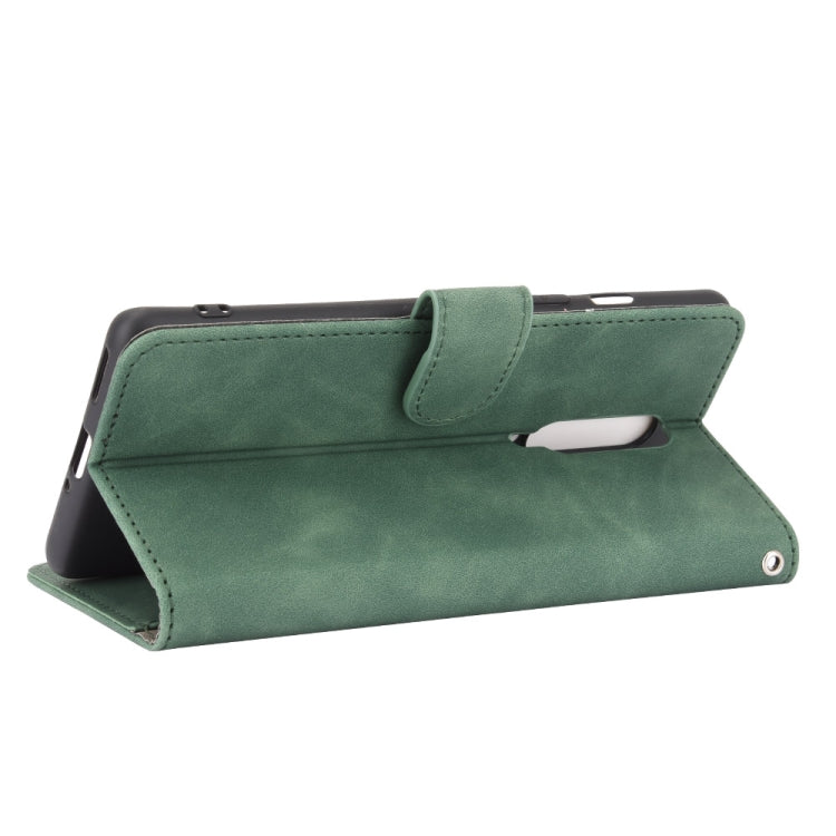 For OnePlus 8 Solid Color Skin Feel Magnetic Buckle Horizontal Flip Calf Texture PU Leather Case with Holder & Card Slots & Wallet