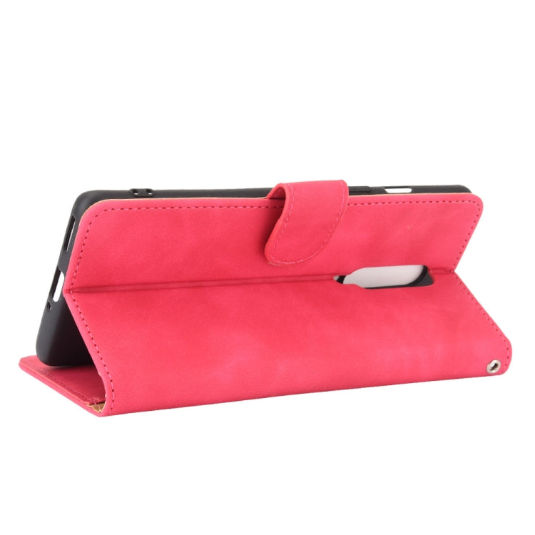 For OnePlus 8 Solid Color Skin Feel Magnetic Buckle Horizontal Flip Calf Texture PU Leather Case with Holder & Card Slots & Wallet