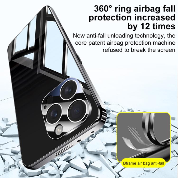 For iPhone 12 Pro Electroplating Ice Crystal Airbag Full Coverage Shockproof Phone Case
