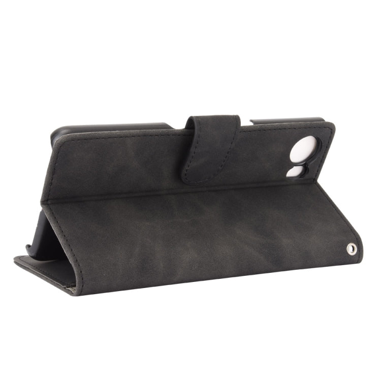 For BlackBerry Keyone Solid Color Skin Feel Magnetic Buckle Horizontal Flip Calf Texture PU Leather Case with Holder & Card Slots & Wallet