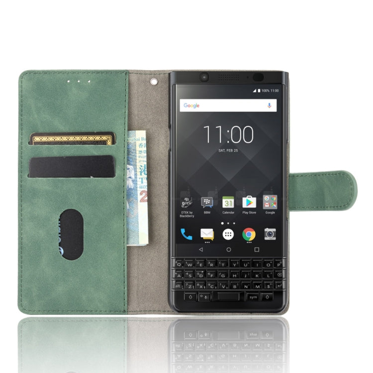 For BlackBerry Keyone Solid Color Skin Feel Magnetic Buckle Horizontal Flip Calf Texture PU Leather Case with Holder & Card Slots & Wallet