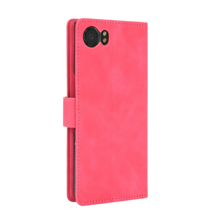 For BlackBerry Keyone Solid Color Skin Feel Magnetic Buckle Horizontal Flip Calf Texture PU Leather Case with Holder & Card Slots & Wallet