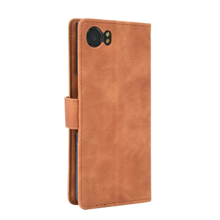For BlackBerry Keyone Solid Color Skin Feel Magnetic Buckle Horizontal Flip Calf Texture PU Leather Case with Holder & Card Slots & Wallet