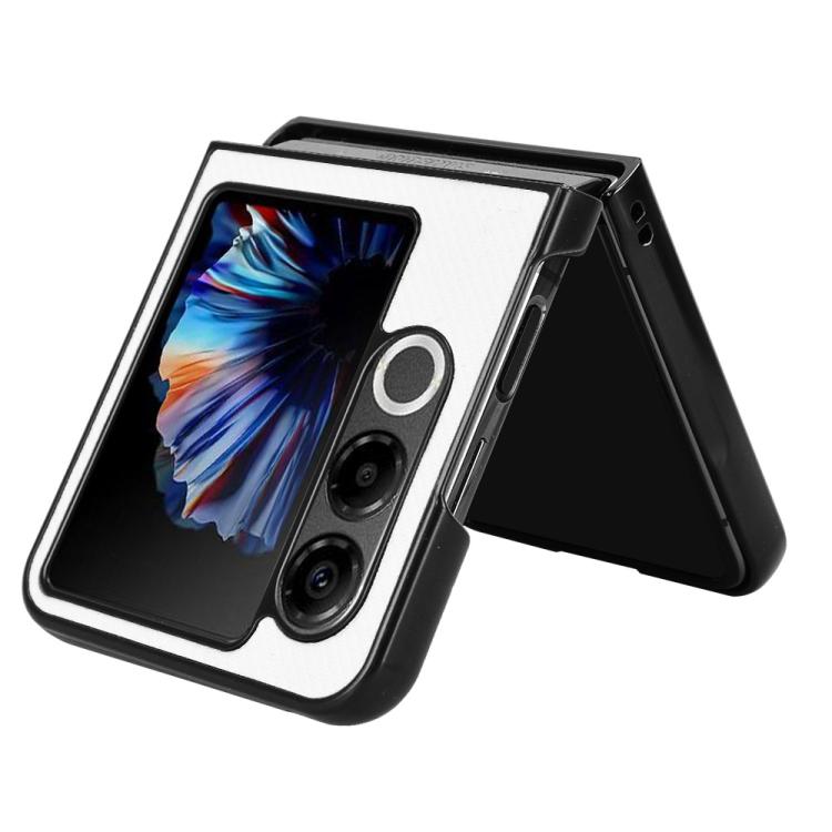 For ZTE nubia Flip2 Carbon Fiber Texture PU Leather PC Phone Case