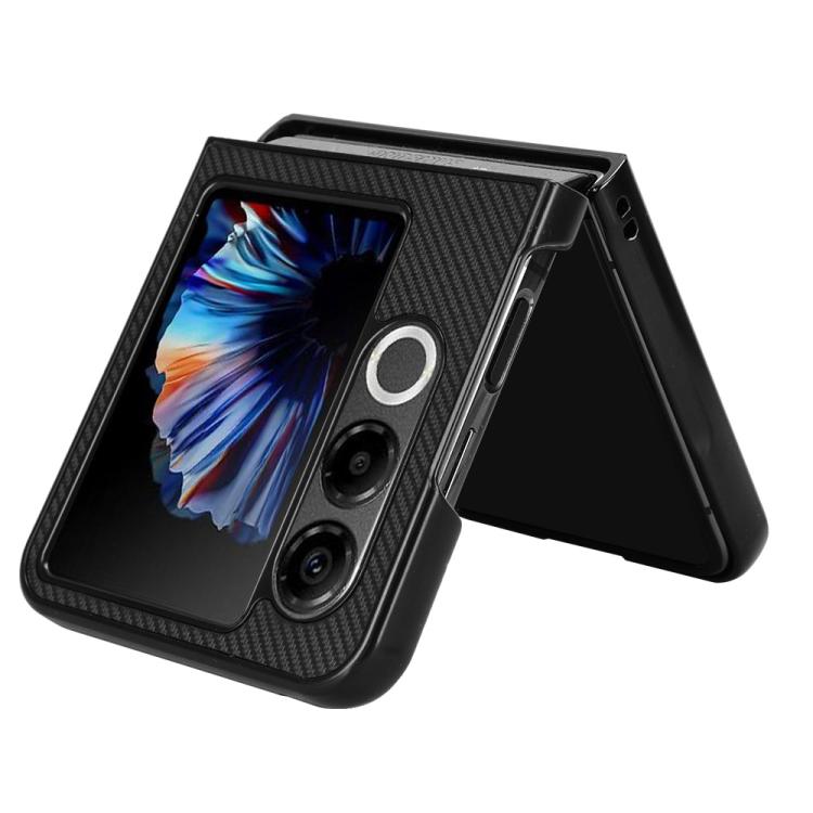 For ZTE nubia Flip2 Carbon Fiber Texture PU Leather PC Phone Case