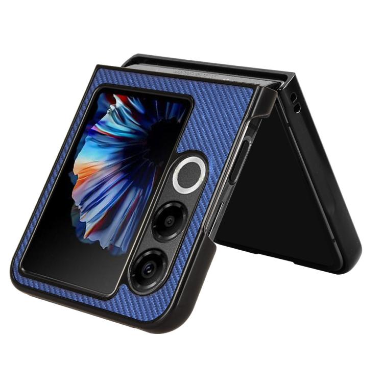 For ZTE nubia Flip2 Carbon Fiber Texture PU Leather PC Phone Case