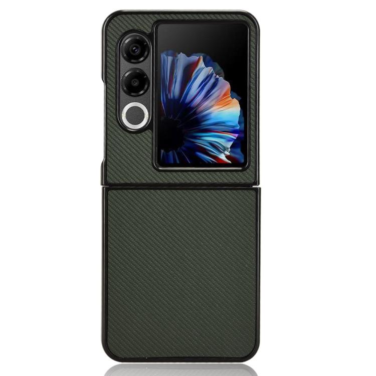For ZTE nubia Flip2 Carbon Fiber Texture PU Leather PC Phone Case