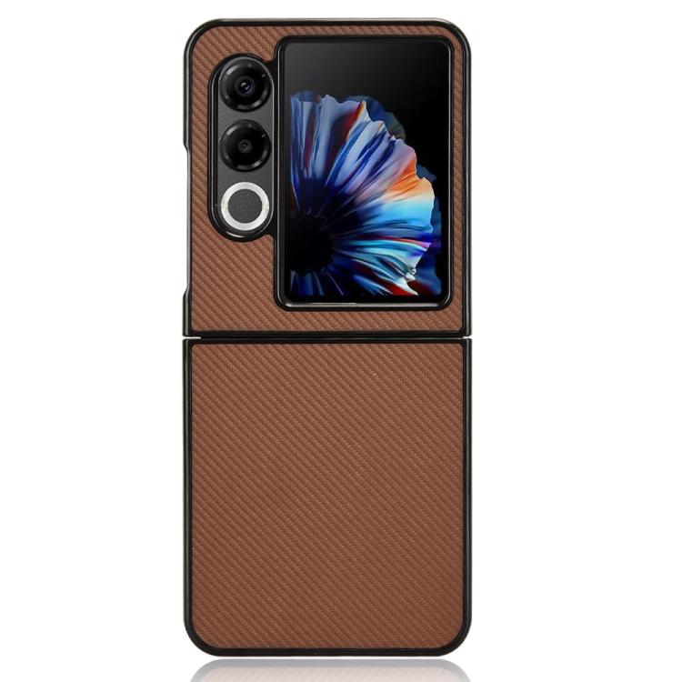 For ZTE nubia Flip2 Carbon Fiber Texture PU Leather PC Phone Case