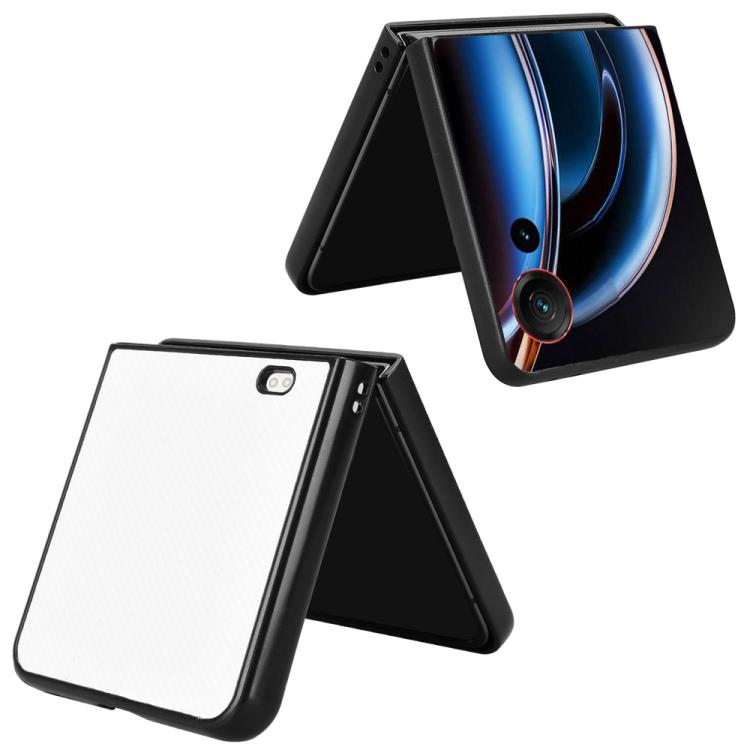For ZTE nubia Flip3 Carbon Fiber Texture PU Leather PC Phone Case