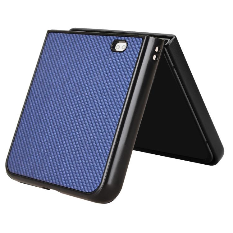 For ZTE nubia Flip3 Carbon Fiber Texture PU Leather PC Phone Case