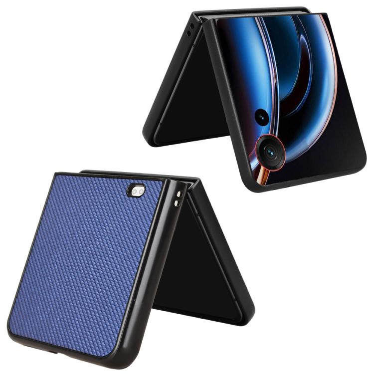 For ZTE nubia Flip3 Carbon Fiber Texture PU Leather PC Phone Case