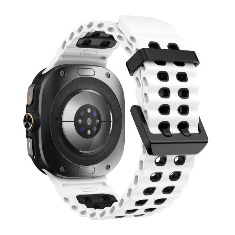 For Samsung Galaxy Watch Ultra 47mm / Ultra 2025 Kalebol Ocean Two-tone Silicone Strap