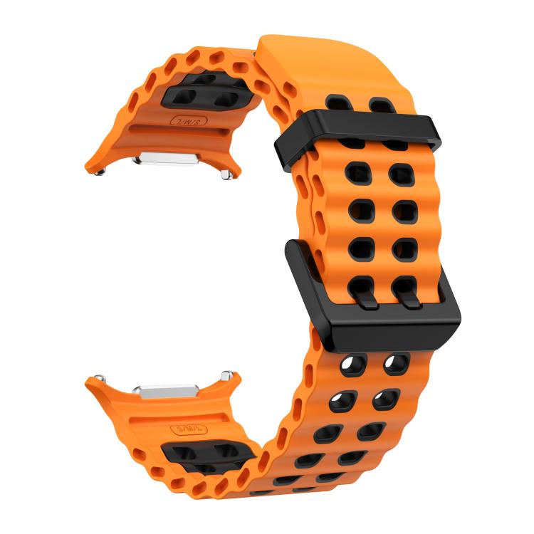 For Samsung Galaxy Watch Ultra 47mm / Ultra 2025 Kalebol Ocean Two-tone Silicone Strap