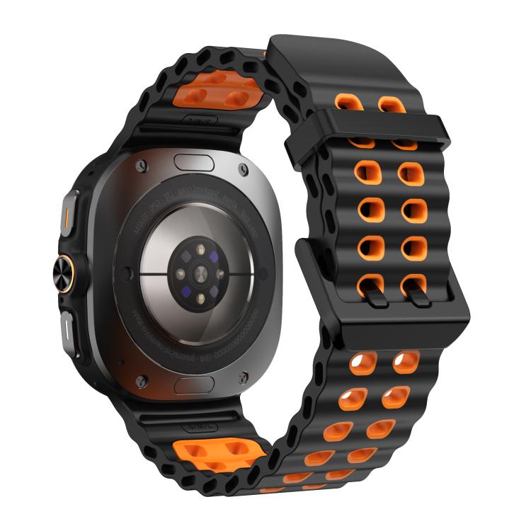 For Samsung Galaxy Watch Ultra 47mm / Ultra 2025 Kalebol Ocean Two-tone Silicone Strap