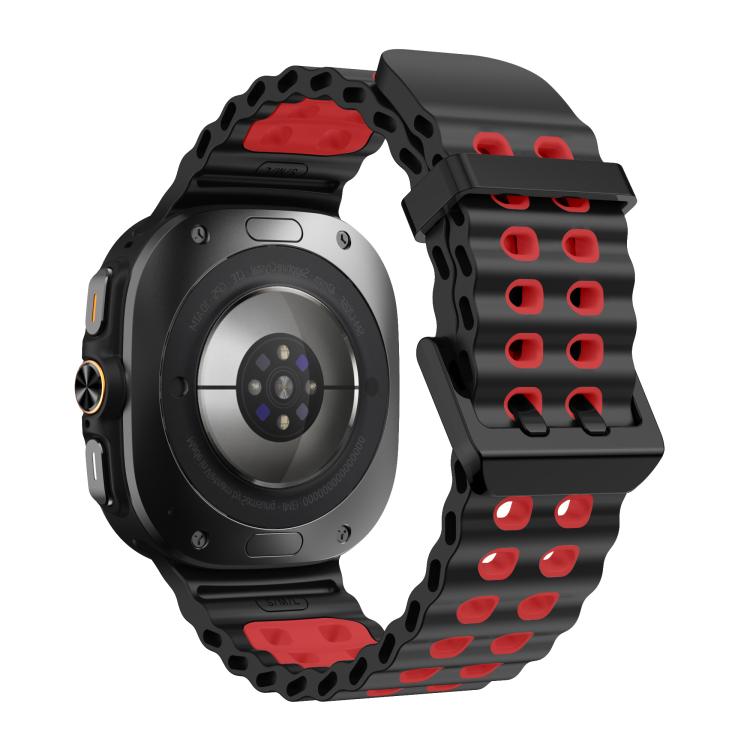 For Samsung Galaxy Watch Ultra 47mm / Ultra 2025 Kalebol Ocean Two-tone Silicone Strap