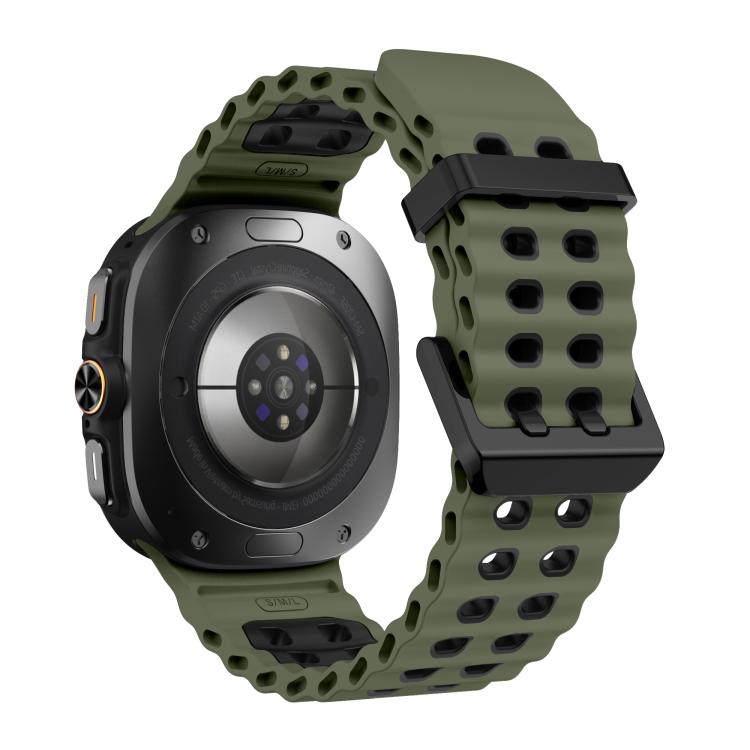 For Samsung Galaxy Watch Ultra 47mm / Ultra 2025 Kalebol Ocean Two-tone Silicone Strap