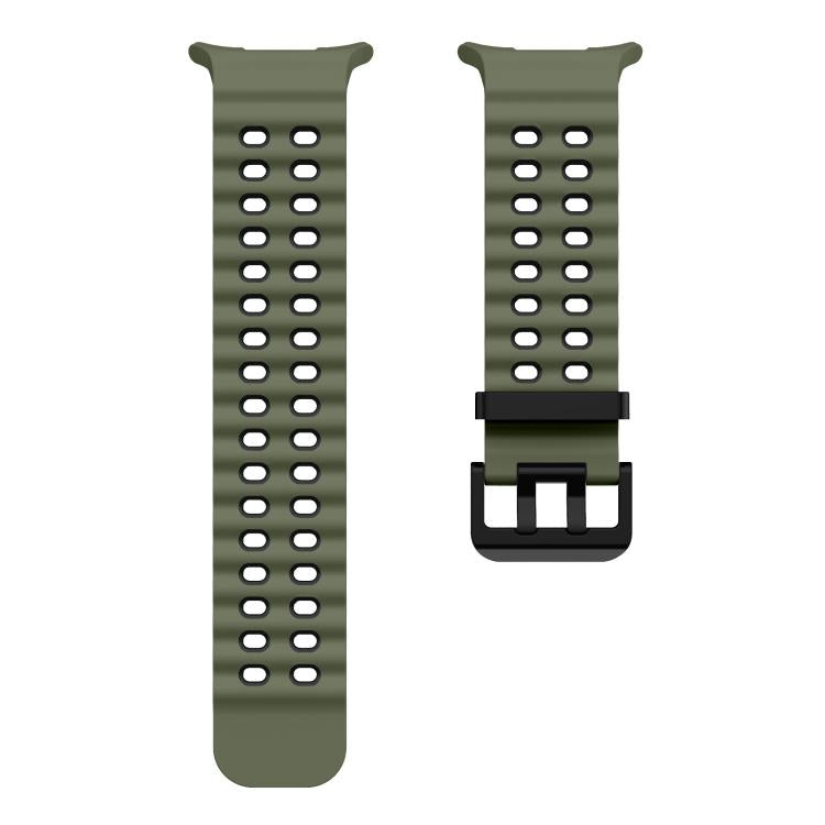 For Samsung Galaxy Watch Ultra 47mm / Ultra 2025 Kalebol Ocean Two-tone Silicone Strap