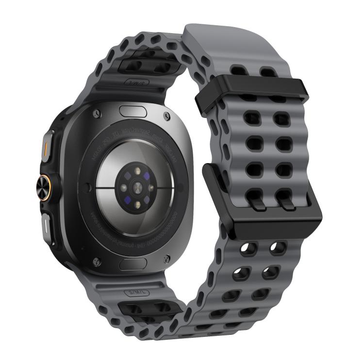 For Samsung Galaxy Watch Ultra 47mm / Ultra 2025 Kalebol Ocean Two-tone Silicone Strap