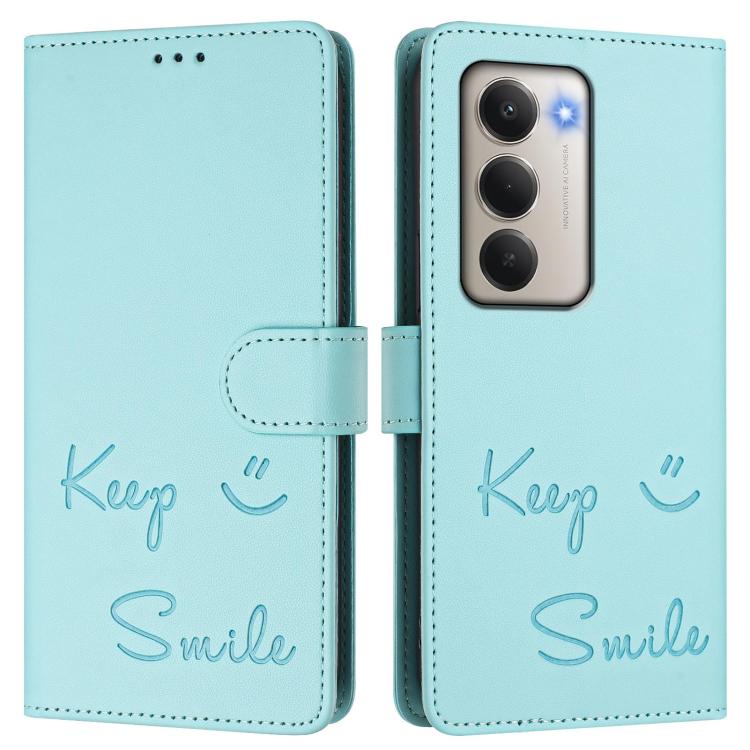 For Redmi 15 5G Global / 15 4G SEA 169.5mm Smile Embossing RFID Leather Phone Case