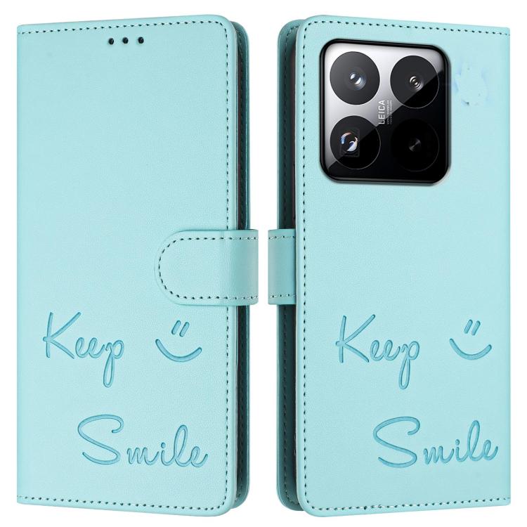For Xiaomi 15T 5G Smile Embossing RFID Leather Phone Case