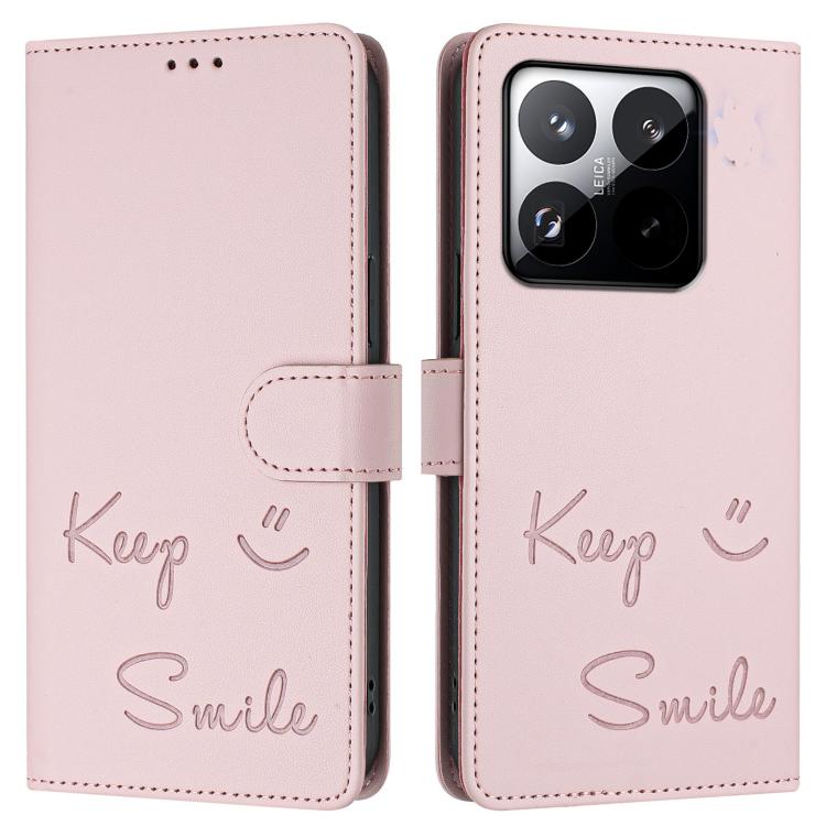 For Xiaomi 15T 5G Smile Embossing RFID Leather Phone Case