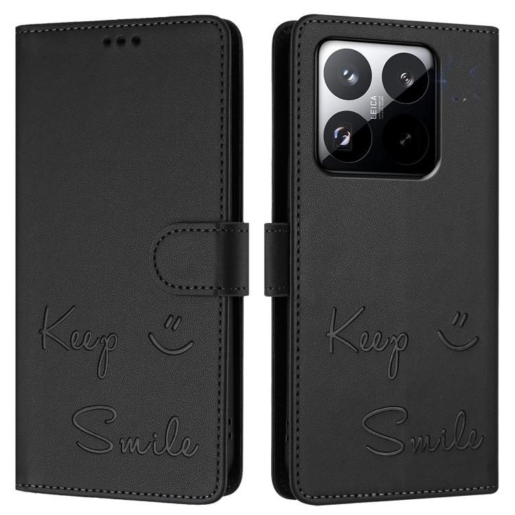 For Xiaomi 15T 5G Smile Embossing RFID Leather Phone Case
