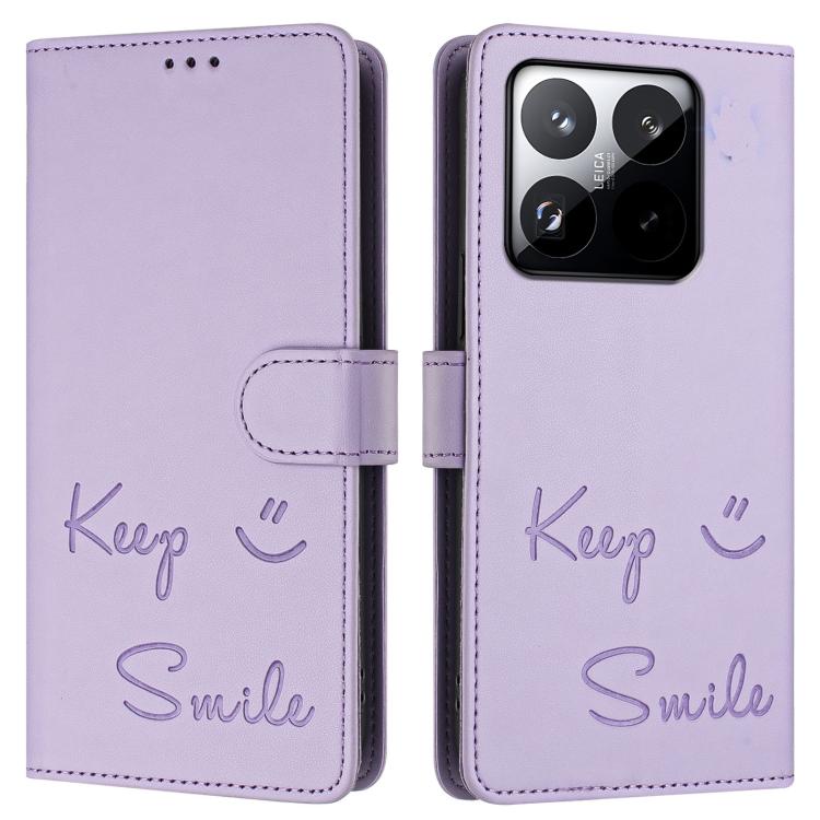 For Xiaomi 15T 5G Smile Embossing RFID Leather Phone Case