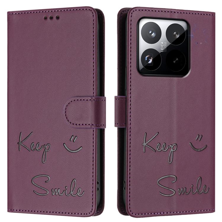 For Xiaomi 15T 5G Smile Embossing RFID Leather Phone Case