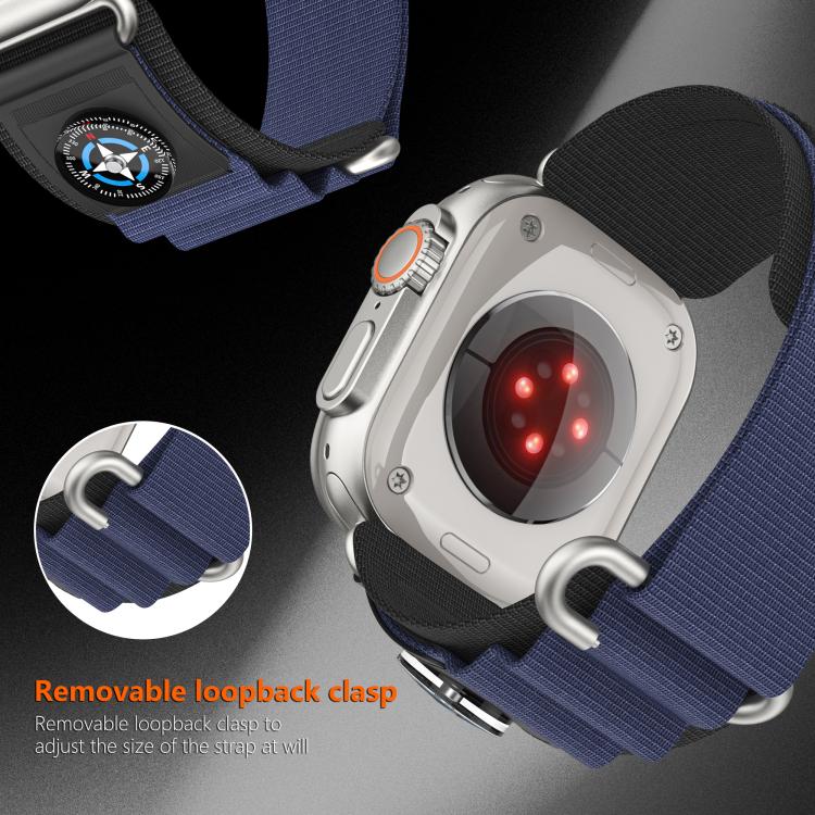 For Apple Watch 42mm / 41mm / 40mm / 38mm Kalebol Compass Nylon Loop Watch Strap