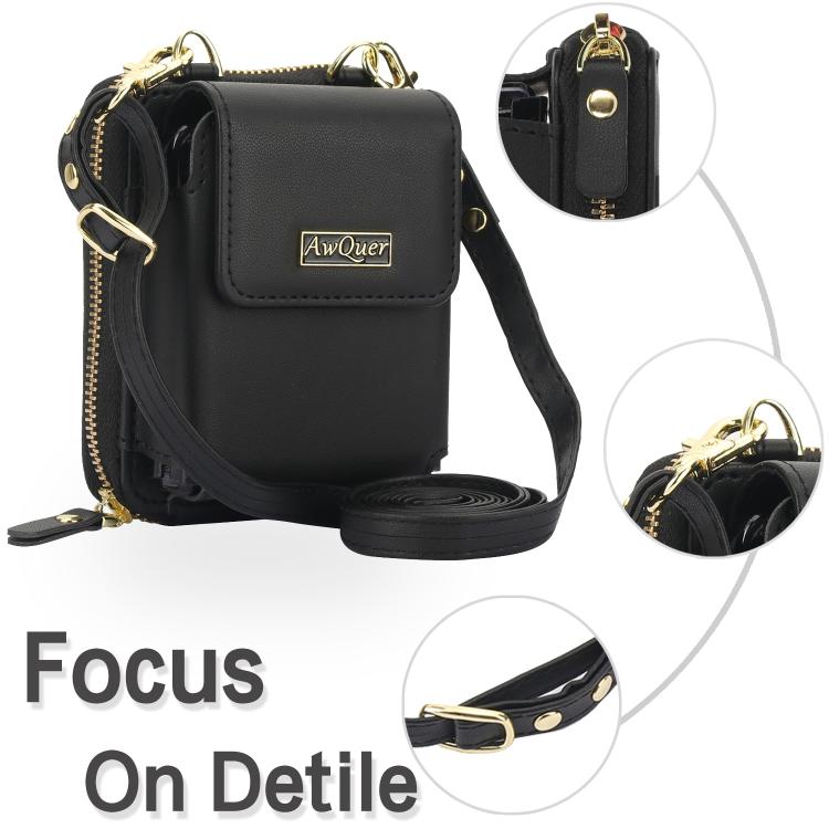 For Samsung Galaxy Z Flip7 /7 FE /6 /5 AwQuer AW005 Crossbody Folding Phone Leather Bag