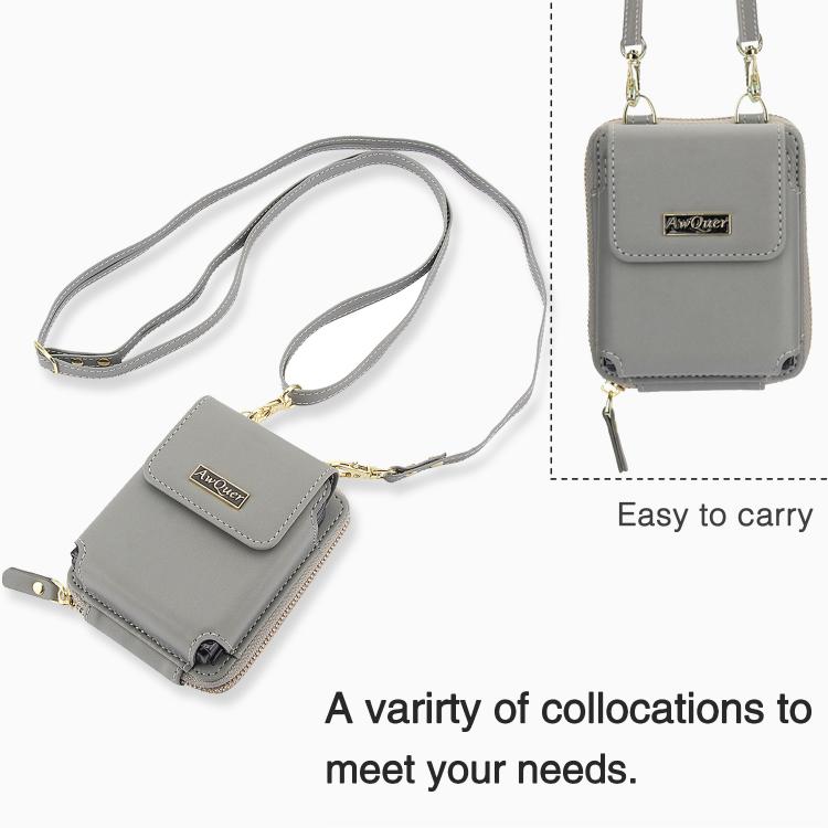 For Samsung Galaxy Z Flip7 /7 FE /6 /5 AwQuer AW005 Crossbody Folding Phone Leather Bag