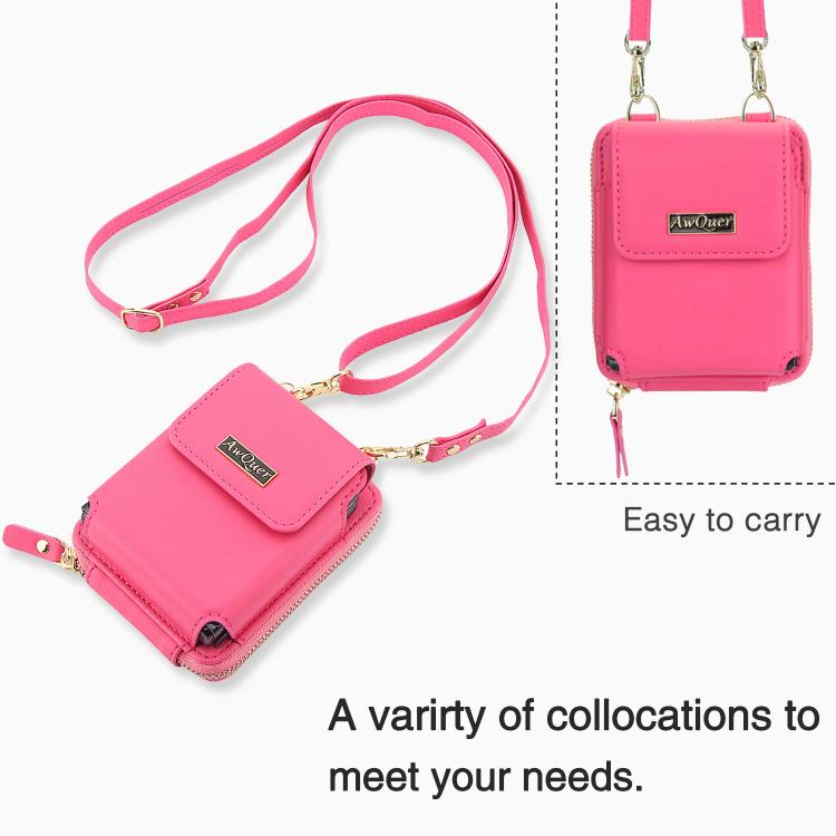 For Samsung Galaxy Z Flip7 /7 FE /6 /5 AwQuer AW005 Crossbody Folding Phone Leather Bag