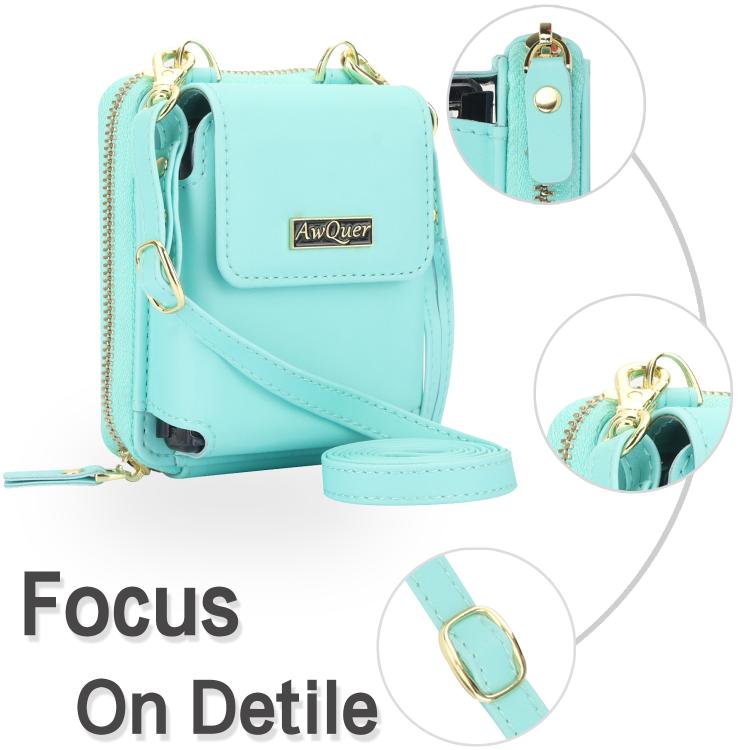 For Samsung Galaxy Z Flip7 /7 FE /6 /5 AwQuer AW005 Crossbody Folding Phone Leather Bag