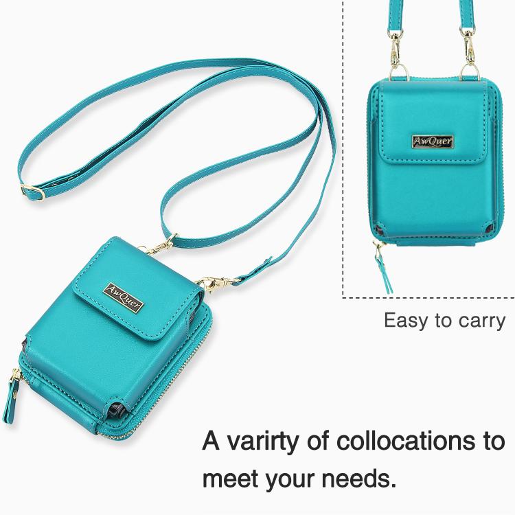 For Samsung Galaxy Z Flip7 /7 FE /6 /5 AwQuer AW005 Crossbody Folding Phone Leather Bag
