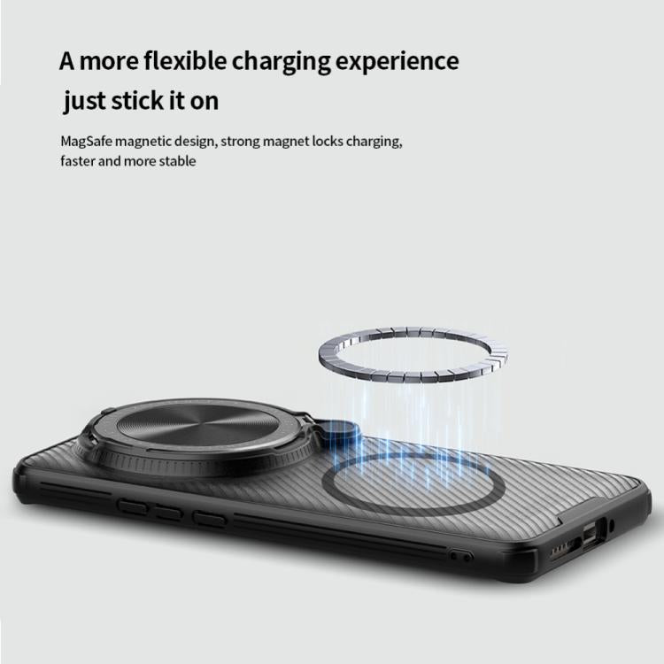 For Xiaomi 15 Ultra NILLKIN CamShield Prop MagSafe Magnetic Translucent PC Phone Case - Black