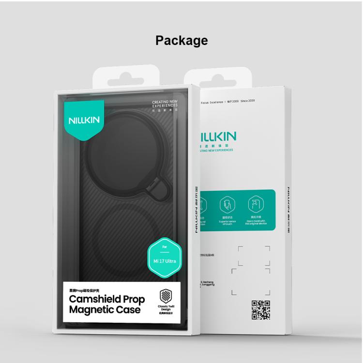 For Xiaomi 17 Ultra NILLKIN CamShield Prop MagSafe Magnetic Translucent PC Phone Case - Black