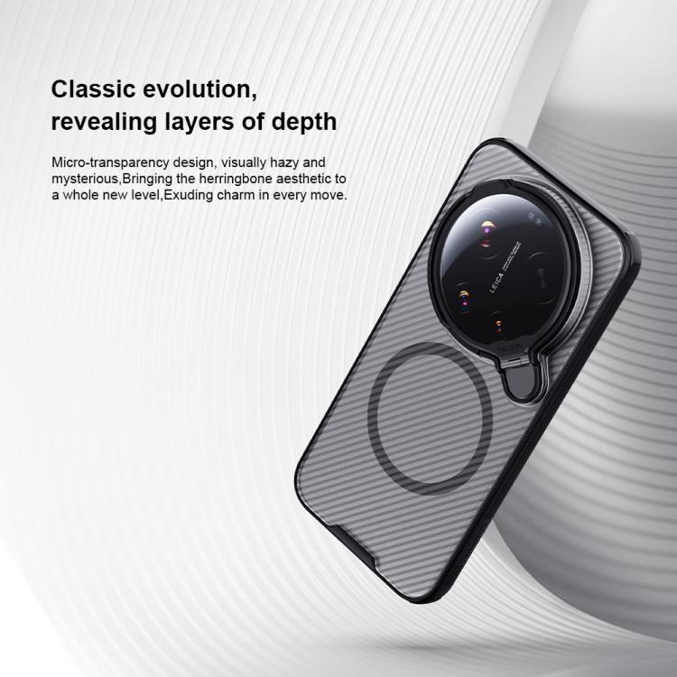 For Xiaomi 17 Ultra NILLKIN CamShield Prop MagSafe Magnetic Translucent PC Phone Case - Black
