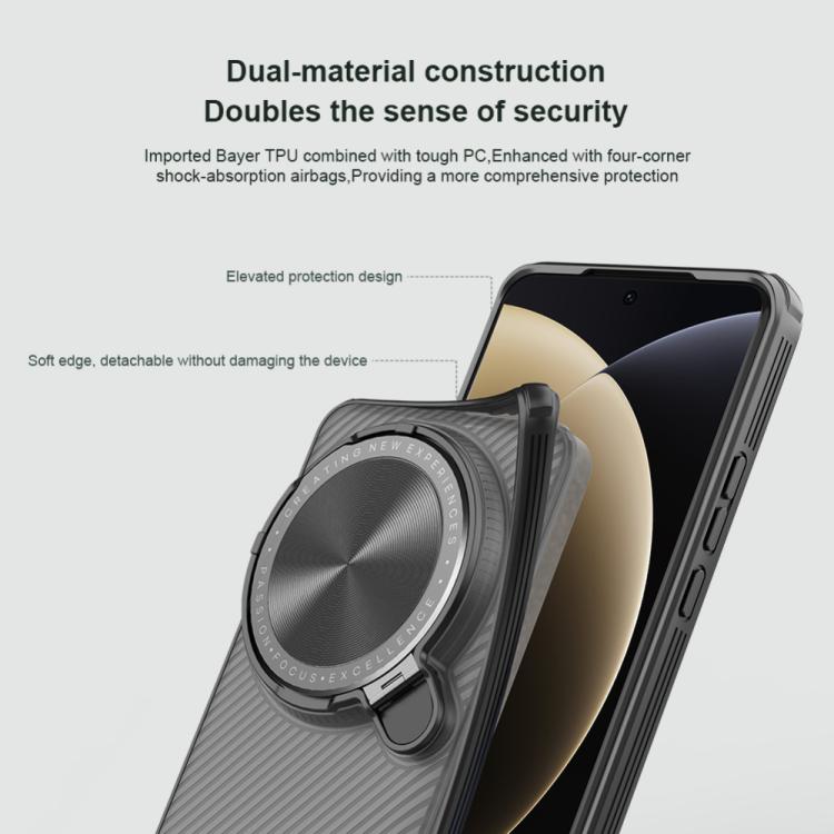 For Xiaomi 15 Ultra NILLKIN CamShield Prop Translucent PC Phone Case - Black